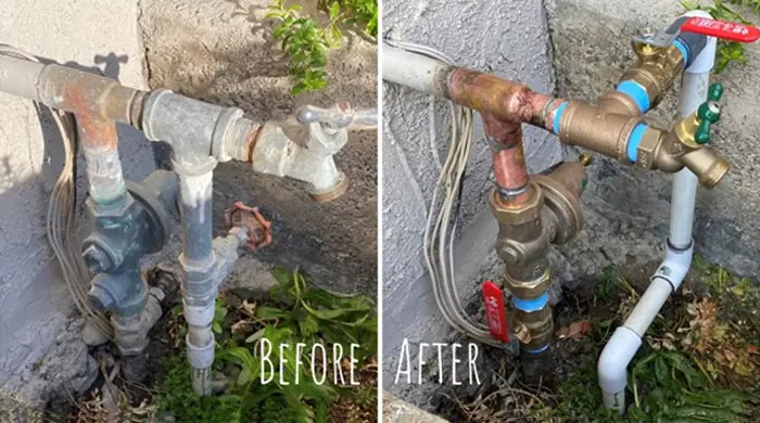 Before and After Images of Repiping near Inland Empire