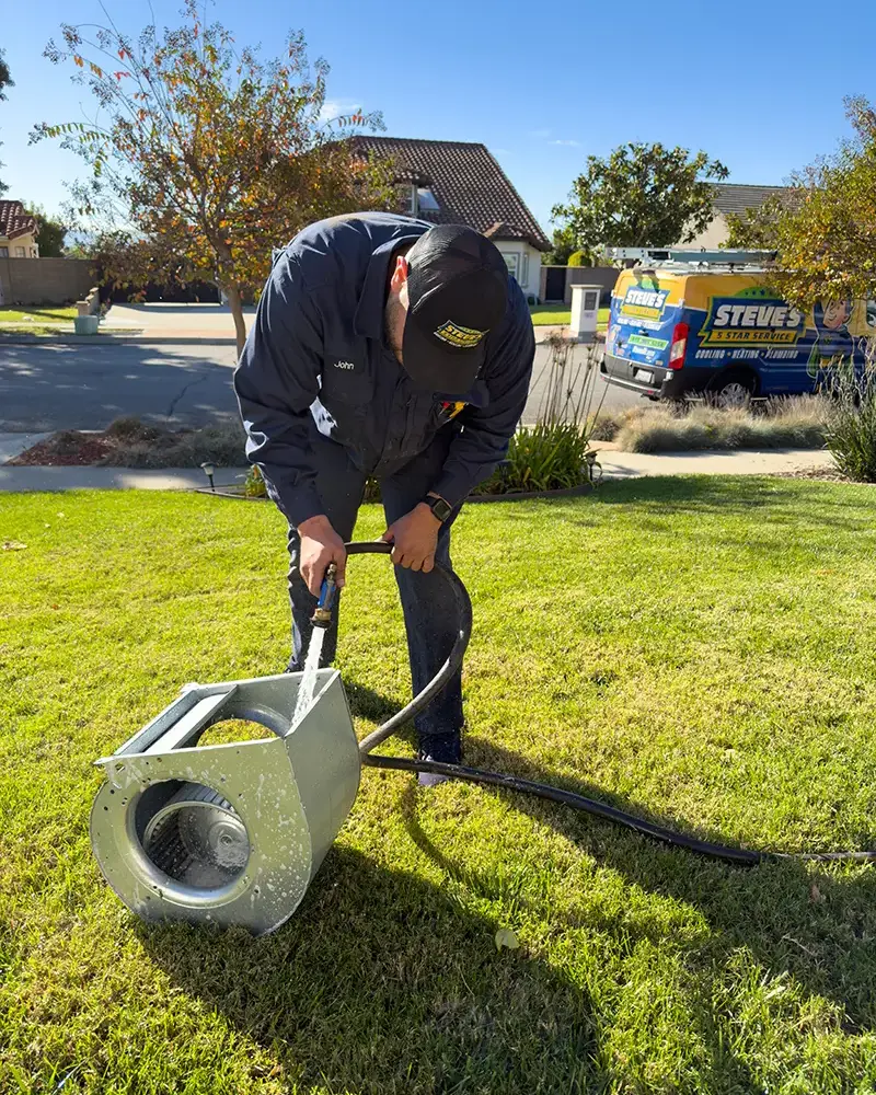 AC Blower Wheel Cleaning near San Dimas, California
