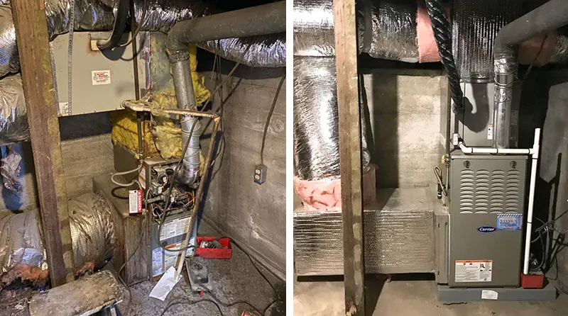 Before & After Furnace Replacement Rancho Cucamonga