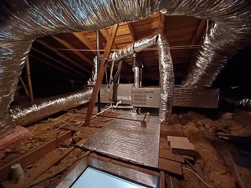 HVAC System With Ductwork & Central Air Handling Unit