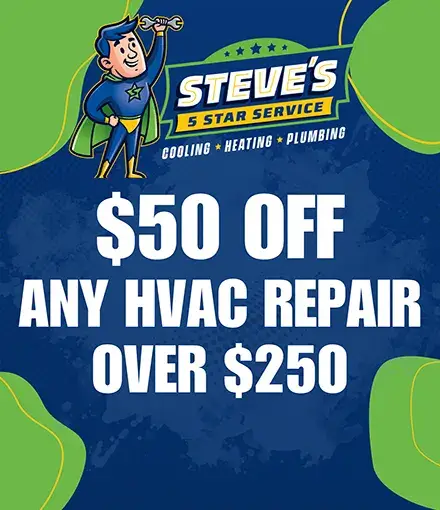 $50 OFF on Any HVAC Repair/Service Over $250