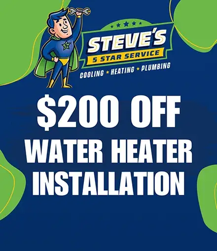 $200 OFF on Water Heater Installation